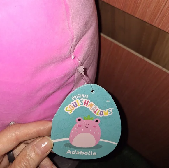 Adabelle the Pink Strawberry Frog Squishmallow 14” NWT - Picture 3 of 7